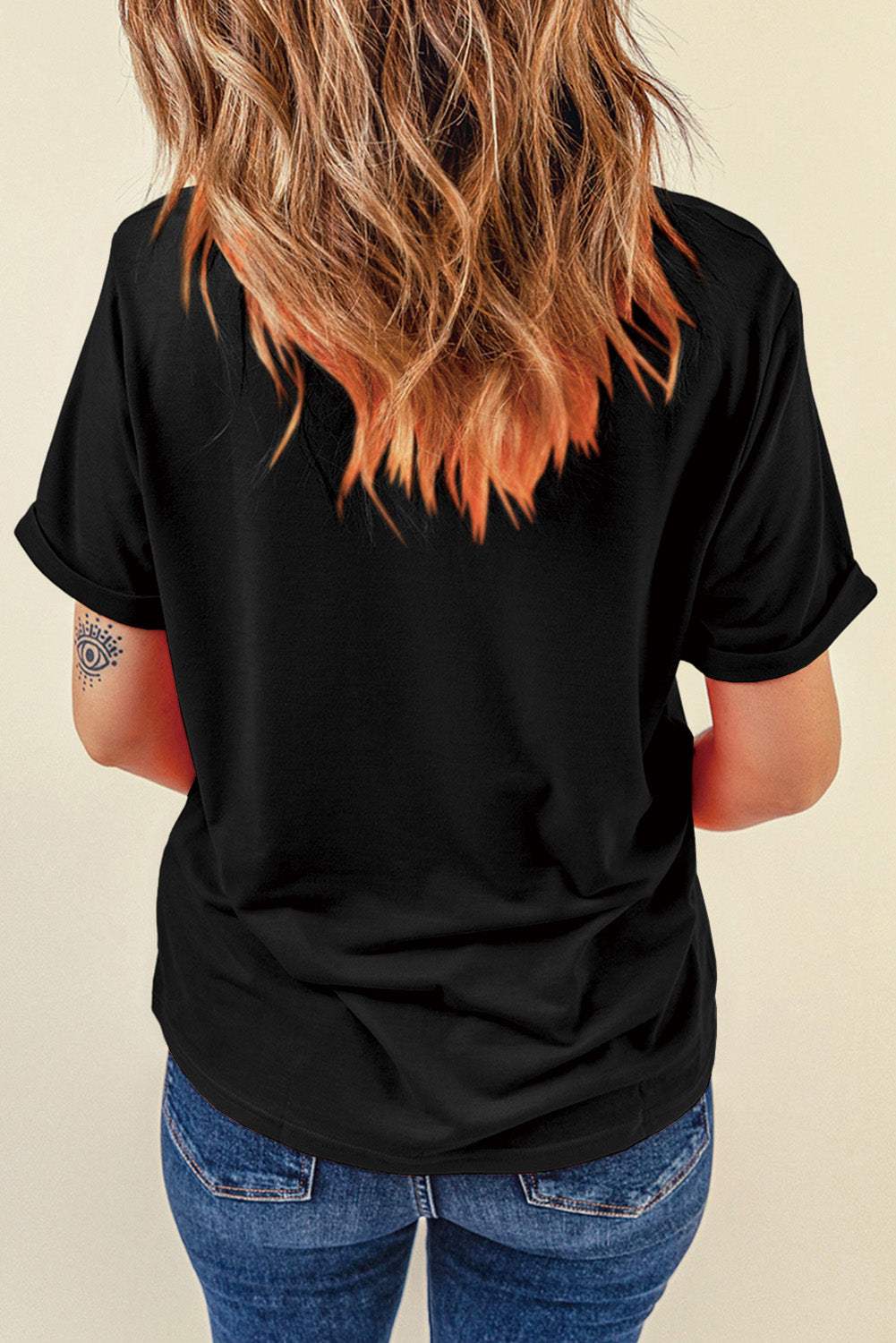 US Flag Round Neck Short Sleeve T-Shirt - Trendsi - Flyclothing LLC