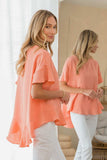 Sew In Love Round Neck Ruffled Top - Trendsi - Flyclothing LLC