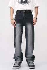 Men's Washed Straight Leg Jeans - Trendsi - Flyclothing LLC