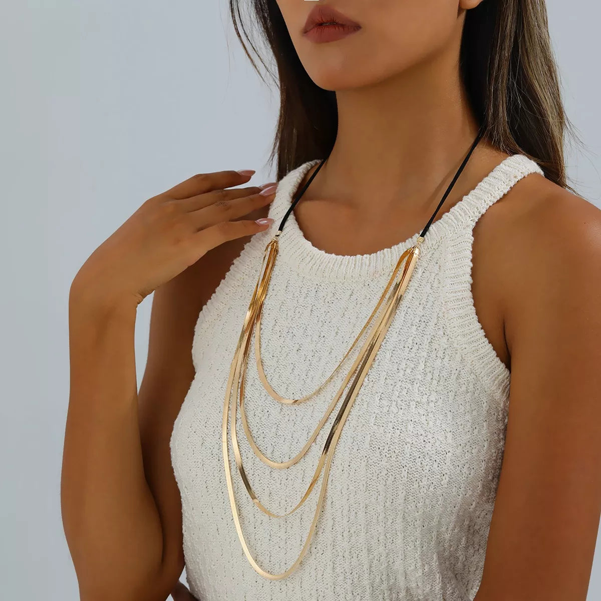 Multi-Layered Snake Chain Necklace - Trendsi - Flyclothing LLC