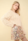 VERY J Shaggy Yarn Knit Zip Up Jacket - Trendsi