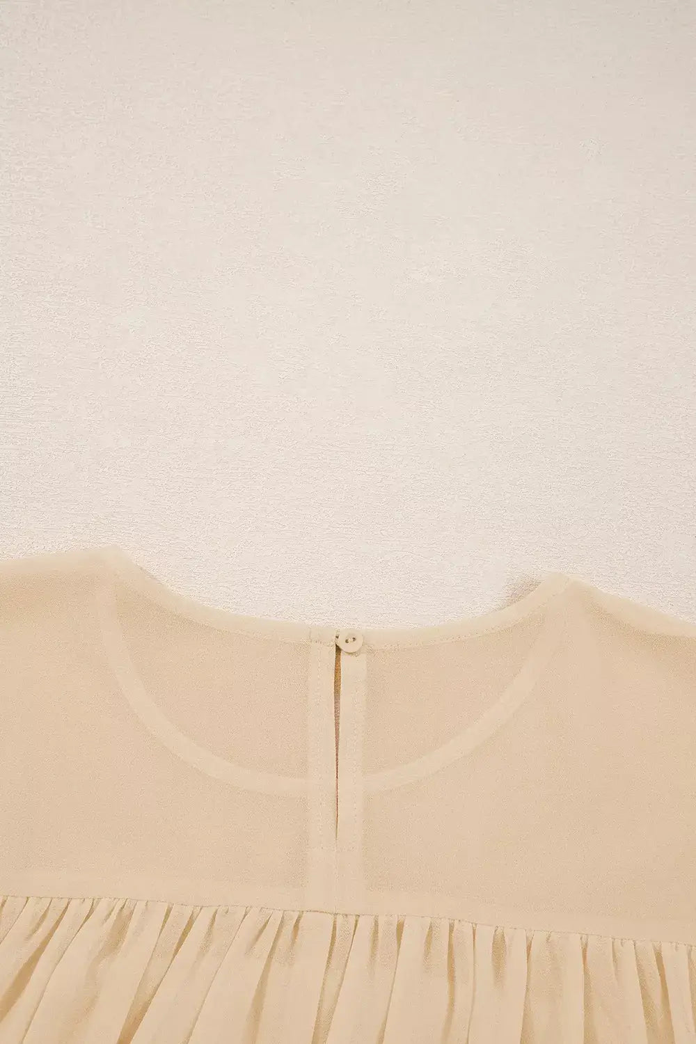 Round Neck Ruffle Sleeve Blouse - Trendsi - Flyclothing LLC