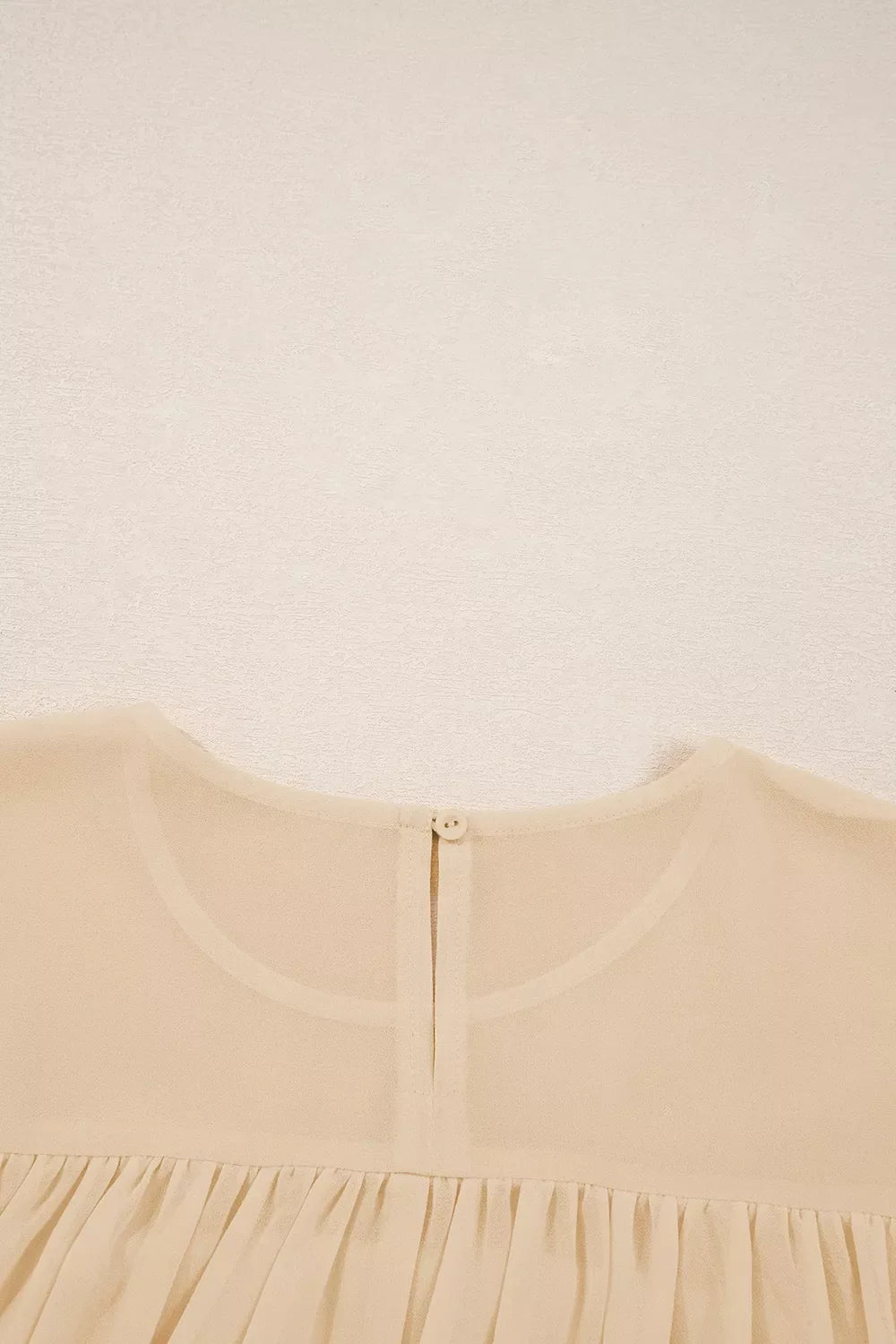 Round Neck Ruffle Sleeve Blouse - Trendsi - Flyclothing LLC