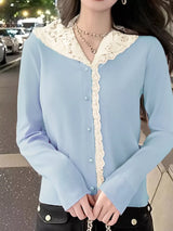 Lace Trim Hooded Cardigan - Trendsi - Flyclothing LLC