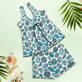 Baha Ranch Turquoise Crazy Tankini Boy Shorts Swim Set - Baha Ranch Western Wear - Flyclothing LLC