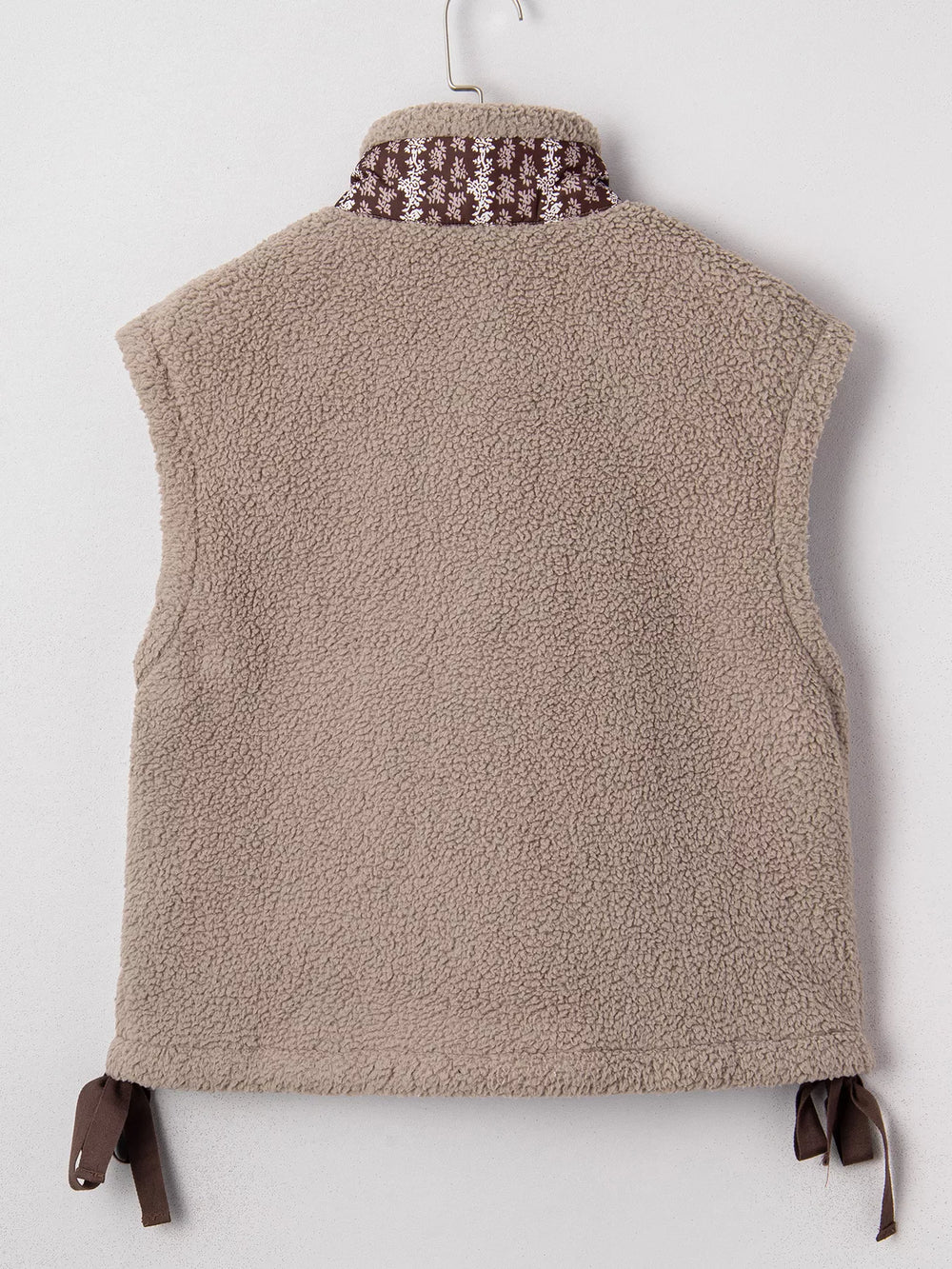 Side Bows Sherpa Fleece Vest - Trendsi - Flyclothing LLC