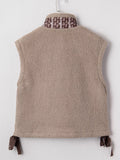 Side Bows Sherpa Fleece Vest - Trendsi - Flyclothing LLC