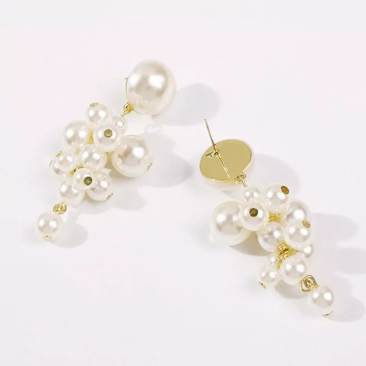 Pearl Cluster Dangle Earrings - Trendsi - Flyclothing LLC