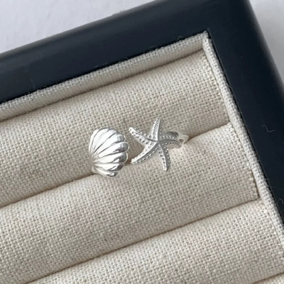 Starfish & Seashell Open Ring - Trendsi - Flyclothing LLC