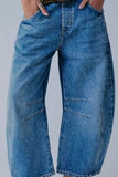 Wide Leg Jeans with Pockets - Trendsi