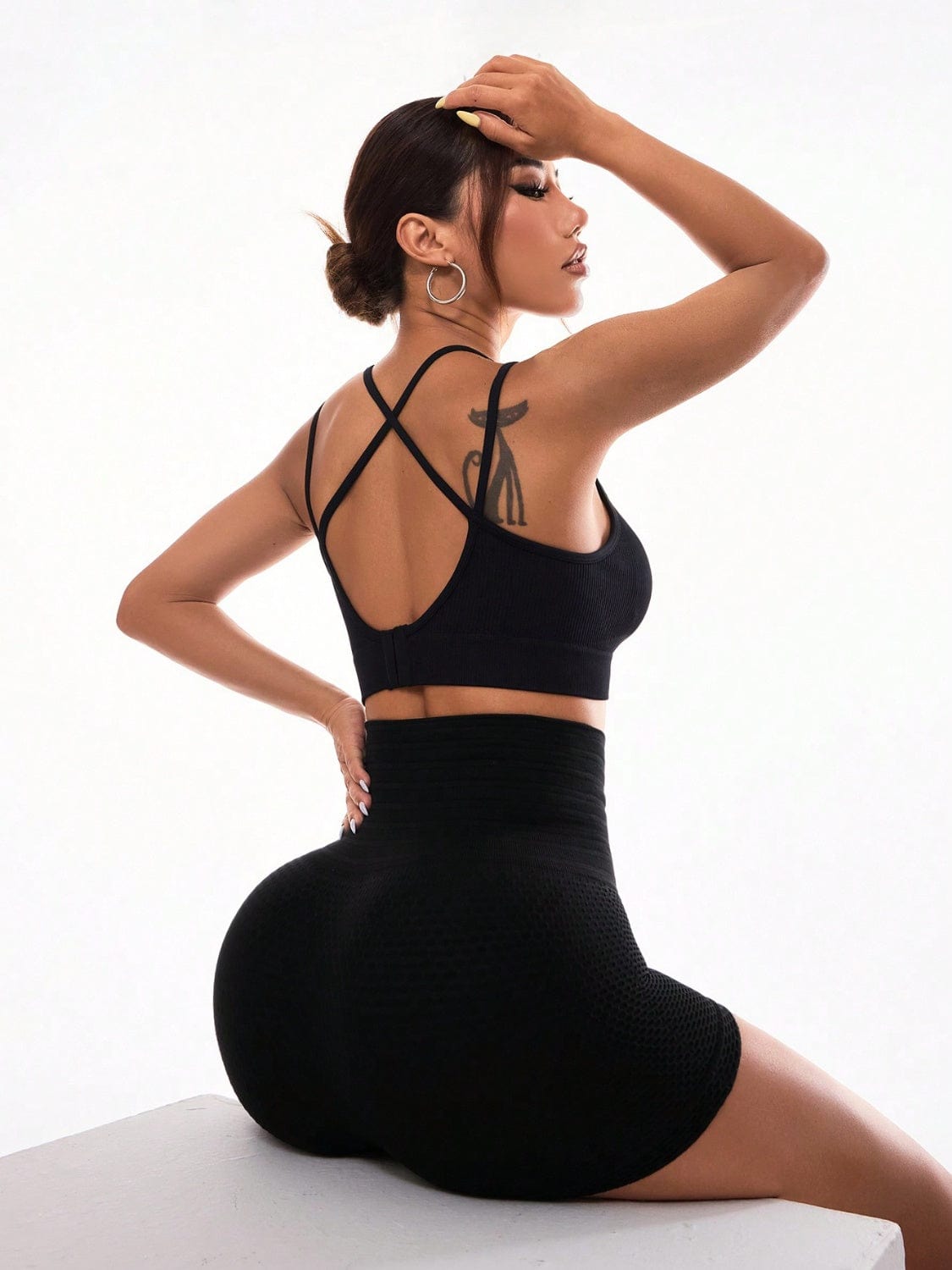 High Waist Active Shorts - Trendsi