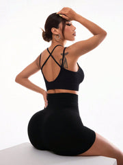 High Waist Active Shorts - Trendsi