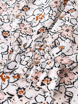 Floral Print Frilled Puff Sleeve Button Down Shirt - Trendsi - Flyclothing LLC