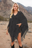 Tassel Hem Knit Cover Up - Trendsi