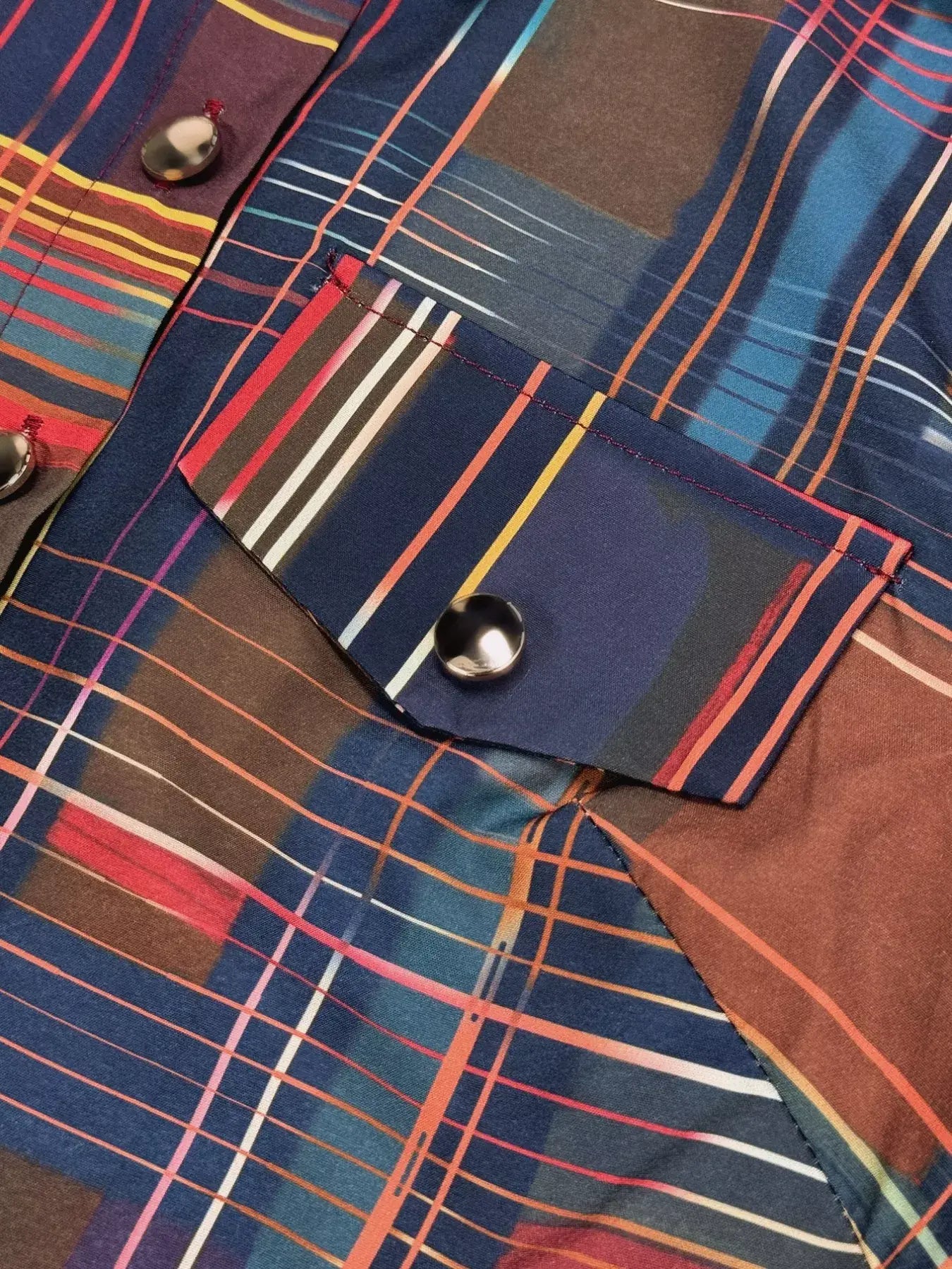 Plaid Long Sleeve Shirt Dress - Trendsi - Flyclothing LLC