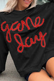 Round Neck Long Sleeve Sweatshirt - Trendsi - Flyclothing LLC