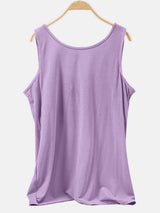 Scoop Neck Wide Strap Tank - Trendsi - Flyclothing LLC