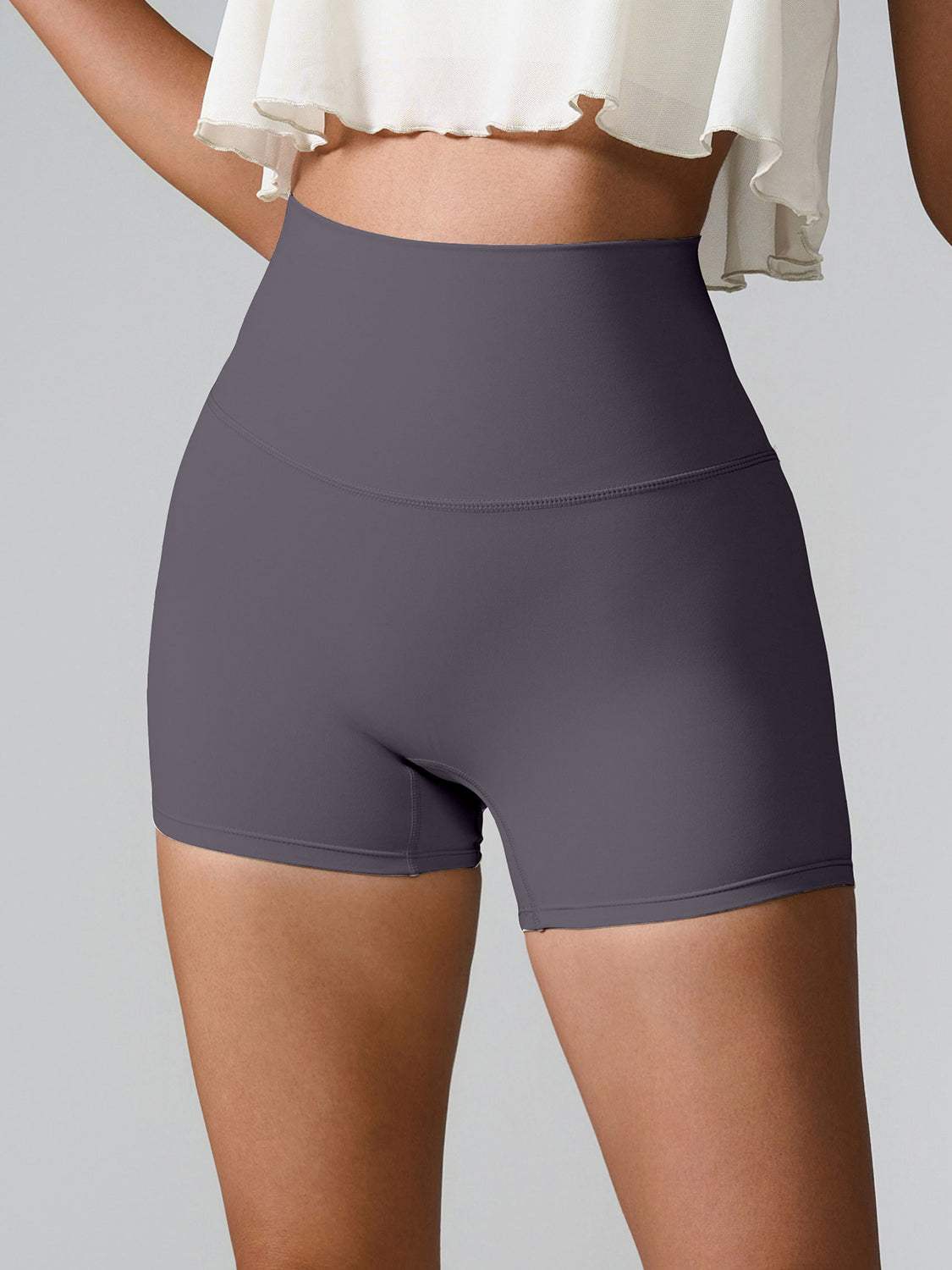 High Waist Active Shorts - Trendsi - Flyclothing LLC