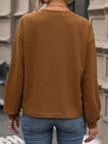 Perfee V-Neck Long Sleeve Top - Trendsi