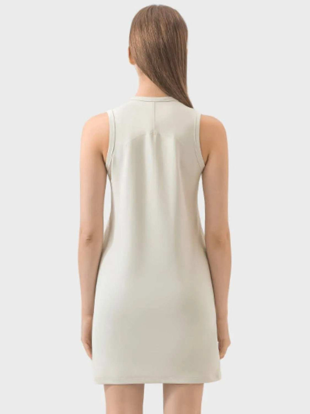 Round Neck Sleeveless Active Dress - Trendsi - Flyclothing LLC