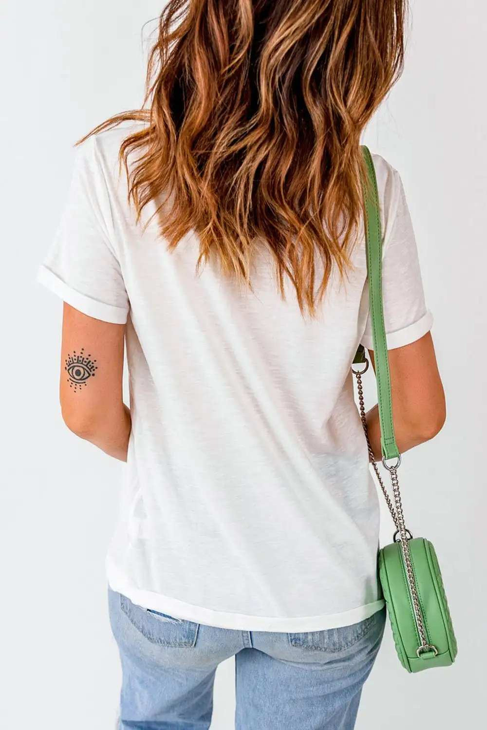 LOVE Round Neck Short Sleeve T-Shirt - Trendsi - Flyclothing LLC