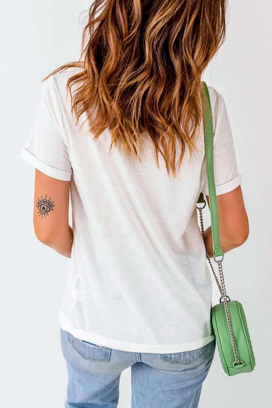 LOVE Round Neck Short Sleeve T-Shirt - Trendsi - Flyclothing LLC