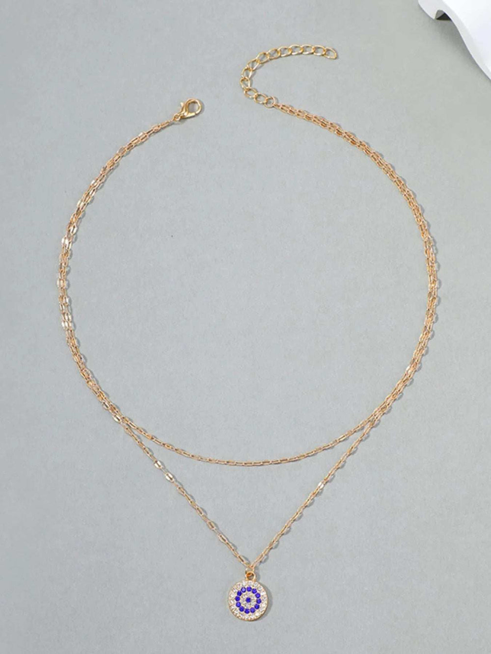 18K Gold-Plated Inlaid Zircon Layered Necklace - Trendsi - Flyclothing LLC