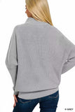 Zenana Viscose Dolman Sleeve Mock Neck Sweater - Trendsi - Flyclothing LLC