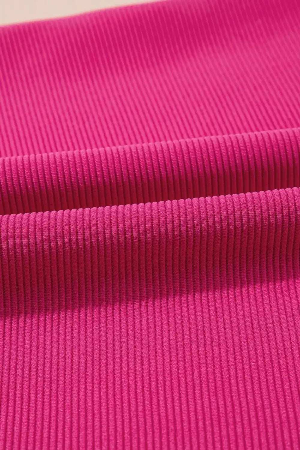 Striped Detail Flutter Sleeve Zipped Collar Top and Short Set - Trendsi - Flyclothing LLC