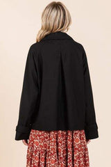 Mittoshop Double Breasted Long Sleeve Trench Coat Jacket - Trendsi - Flyclothing LLC