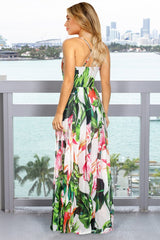 Crisscross Printed Surplice Cami Dress - Trendsi