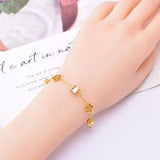 18K Gold-Plated Flower Bracelet - Trendsi - Flyclothing LLC