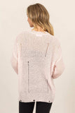 HYFVE Distressed Long Sleeve Knit Top - Trendsi - Flyclothing LLC