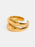 Stainless Steel Double-Layered Ring - Trendsi - Flyclothing LLC