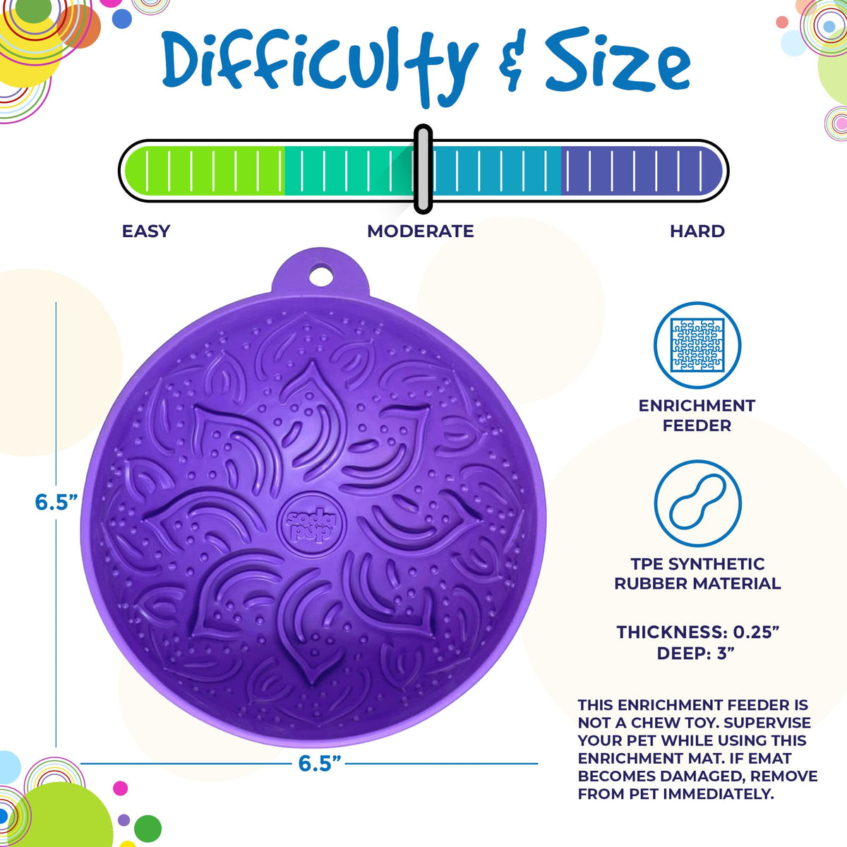 Garden of Eatin' Tipsy Bowl - Wobble Lick Mat for Dogs & Cats | USA Made - SodaPup/True Dogs, LLC - Flyclothing LLC