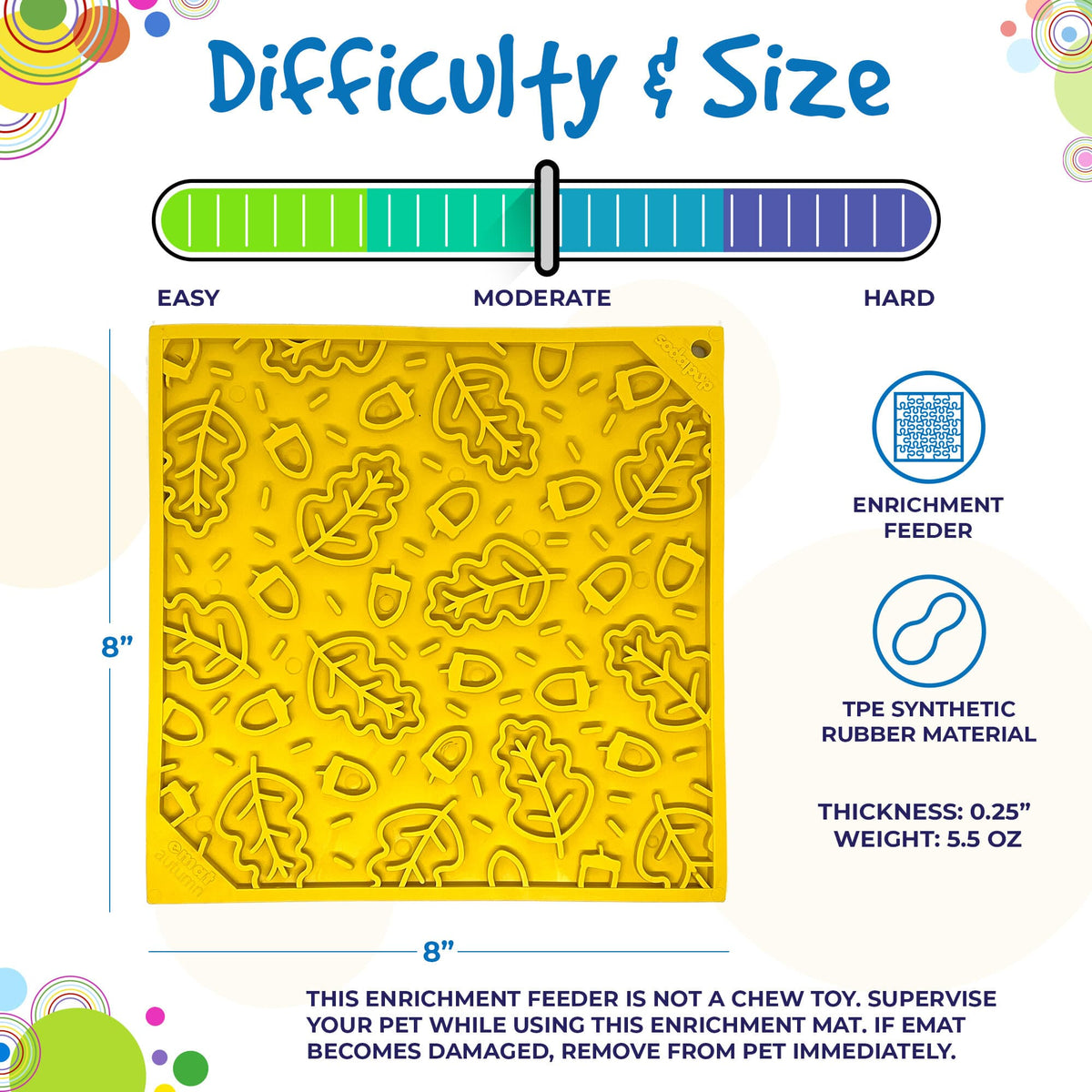 Autumn eMat - Enrichment Lick Mat For Dogs and Cats| Fall Leaves Design | SodaPup - SodaPup/True Dogs, LLC - Flyclothing LLC