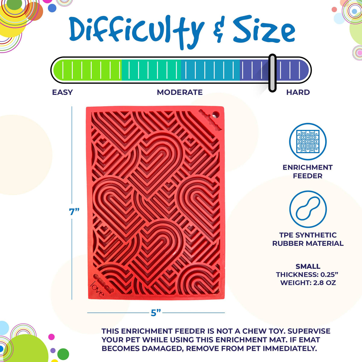 Love eMat - Enrichment Lick Mat for Dogs and Cats| Heart Design | SodaPup - SodaPup/True Dogs, LLC - Flyclothing LLC
