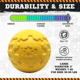 Industrial Dog Ball Rubber Chew Toy for Heavy Chewers | Yellow | USA Made | SodaPup - SodaPup/True Dogs, LLC - Flyclothing LLC