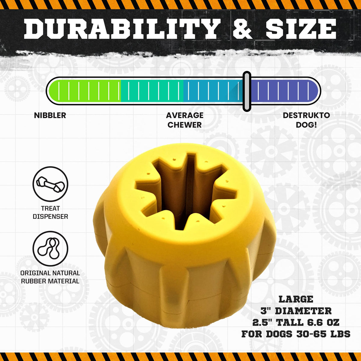 Gear eDispenser - Durable Rubber Yak Chew Holder & Treat Pocket | USA Made - SodaPup/True Dogs, LLC - Flyclothing LLC