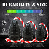 USA-K9 Magnum Grenade - Black Magnum Rubber Chew Toy for Extreme Chewers | USA Made - SodaPup/True Dogs, LLC - Flyclothing LLC