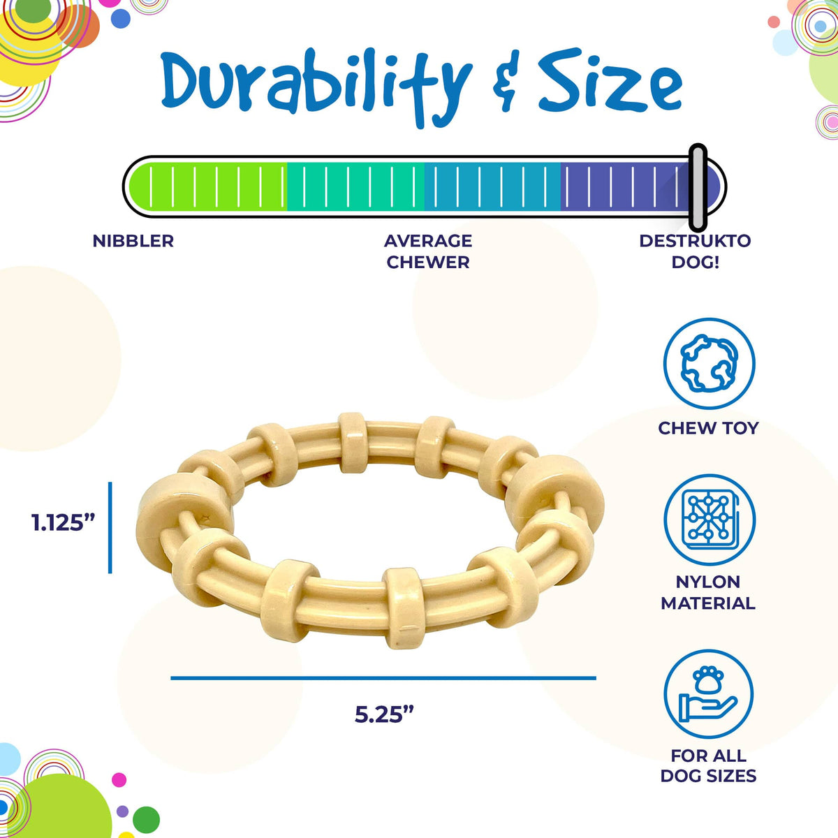 Chicken Flavored Teething Ring for Puppies & Aggressive Chewers | USA Made - SodaPup/True Dogs, LLC - Flyclothing LLC