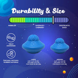 Flying Saucer Dog Toy - Durable UFO Chew Toy & Treat Dispenser | USA Made - SodaPup/True Dogs, LLC - Flyclothing LLC