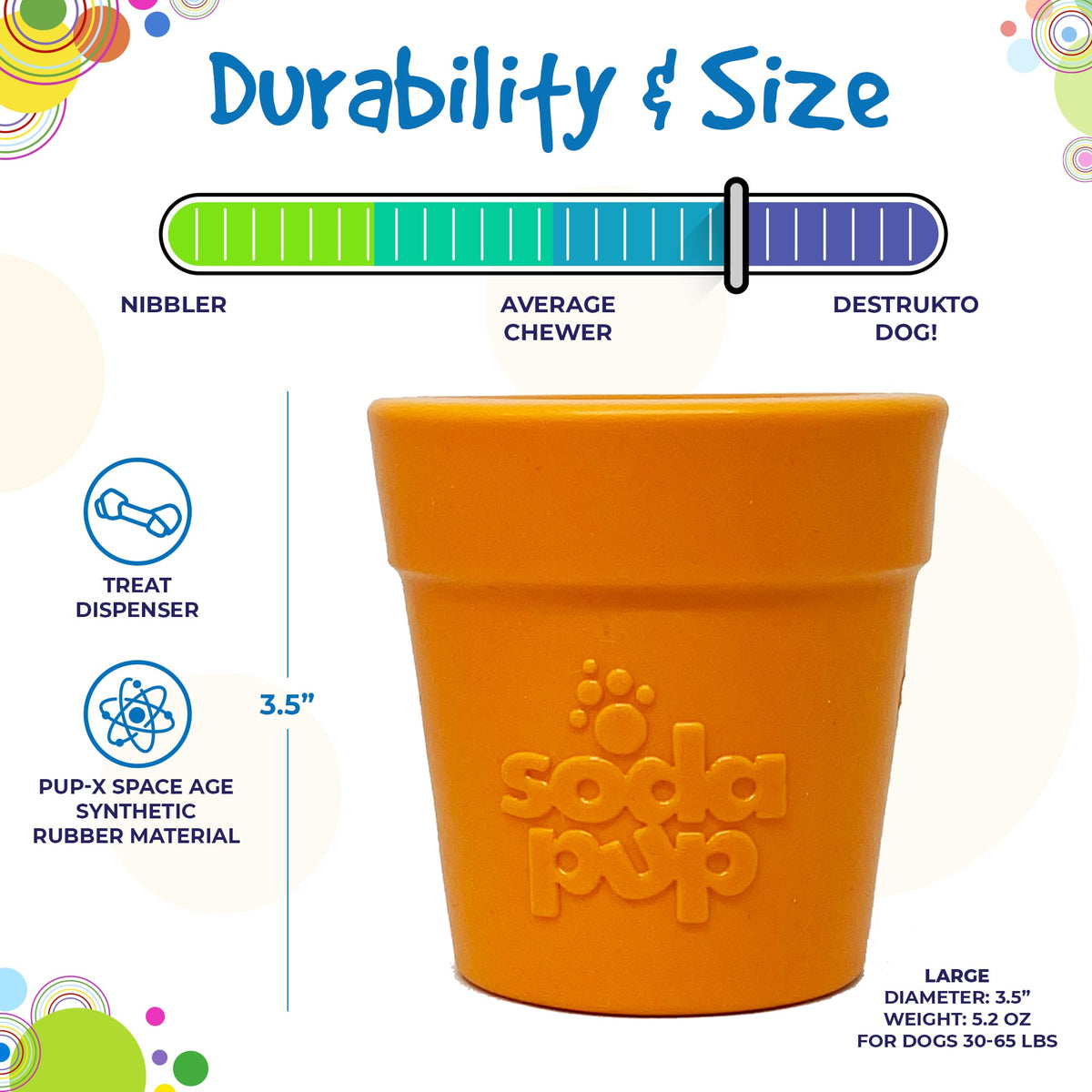 Large Flower Pot eCup Dog Treat Dispenser | Durable USA-Made Enrichment Toy | SodaPup - SodaPup/True Dogs, LLC - Flyclothing LLC
