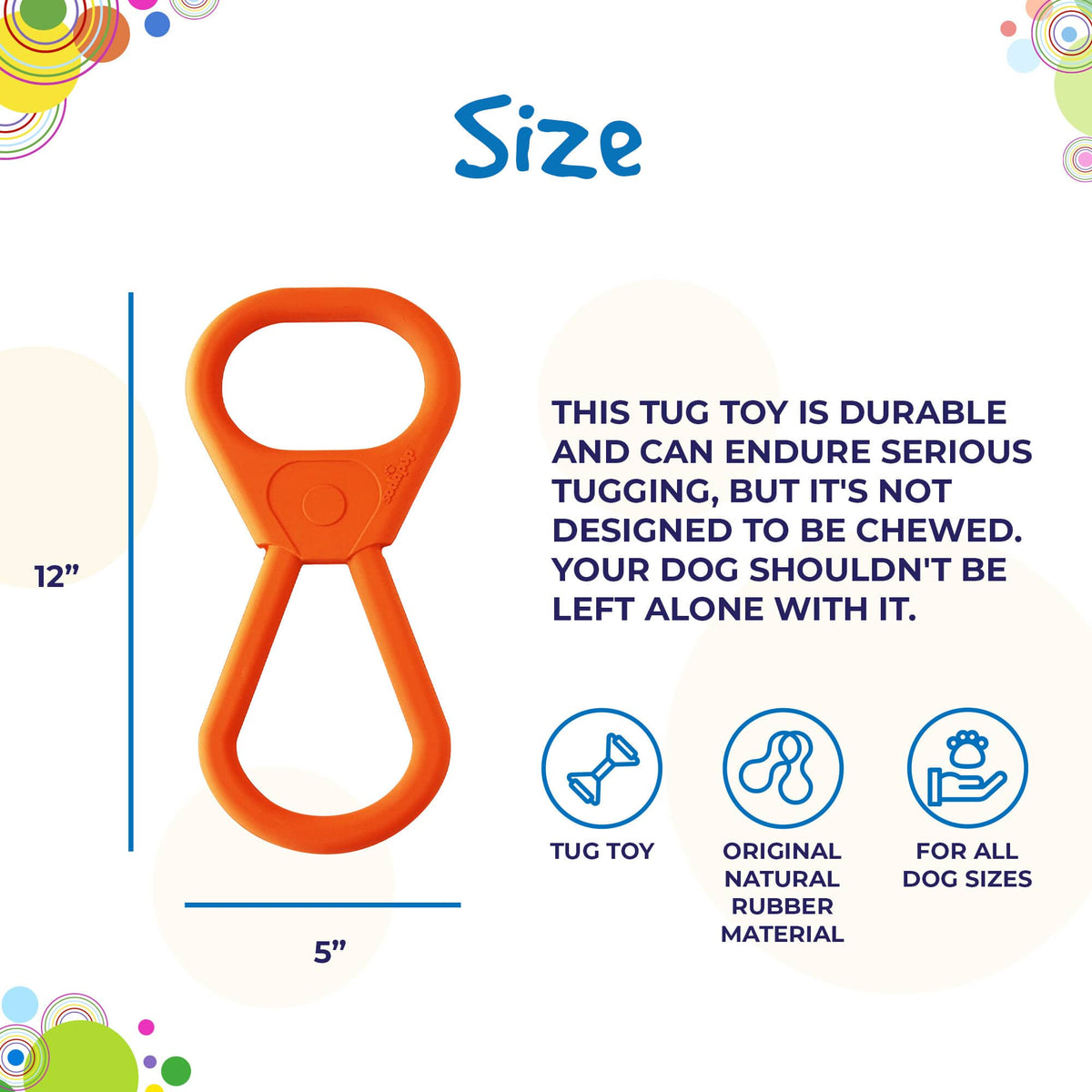 Pop Top Rubber Tug Toy for Interactive Play | Heavy Chewers | USA Made | SodaPup - SodaPup/True Dogs, LLC - Flyclothing LLC