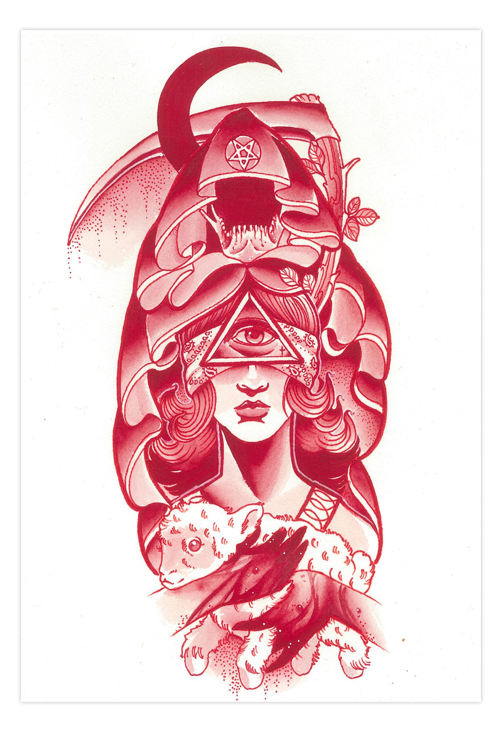 Black Market Art Company 5 Fingers Red Print