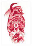 Black Market Art Company 5 Fingers Red Print