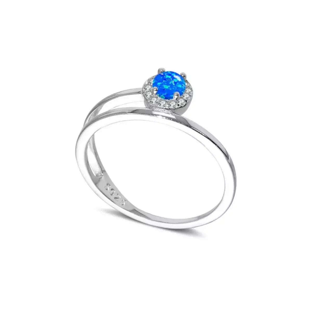 925 Sterling Silver Opal Ring - Trendsi - Flyclothing LLC