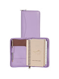 Scully Leather Lavender Wirebound Zip Pocket