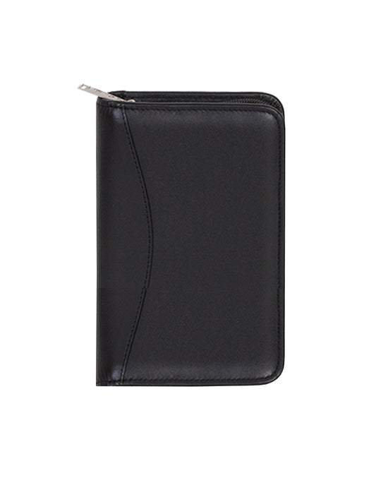 Scully Leather Black Wirebound Zip Pocket