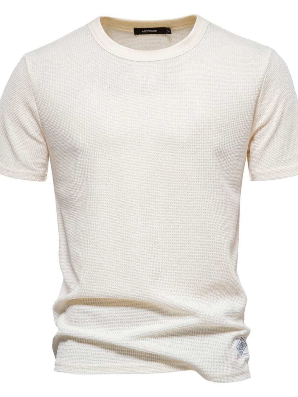 Men's Waffle-Knit Short Sleeve T-Shirt - Trendsi - Flyclothing LLC